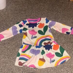 Mini Boden Pink and Green Patterned Dress